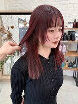 ユナイテッドビューティー 金沢(UNITED BEAUTY)&nbsp;レッド：ポイントレイヤーカット