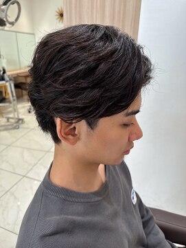 アッシュ 下丸子店(Ash) フェザーパーマメンズパーマセンターパートメンズヘア
