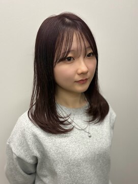 コタン(COTAN) ミディアムローレイヤーカット×レッドブラウン.20代〈中路〉