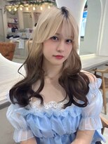 アプリ 大宮西口(appri)&nbsp;１２韓国風ロングレイヤー顔まわりカット前髪艶髪透明感カラー