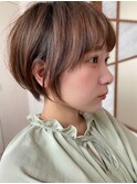 aRietta銀座2*大人可愛い◆チェリーピンクの丸みボブ/透明感