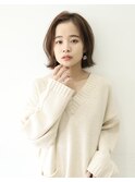切りっぱなし/ボブ/外ハネ/20代30代/高の原