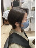大人綺麗ショート+アッシュグレージュ