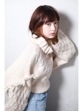 アディクト 東陽町西口(addict) ふんわりカールくびれヘア＿インナーカラー＿ショート［東陽町］