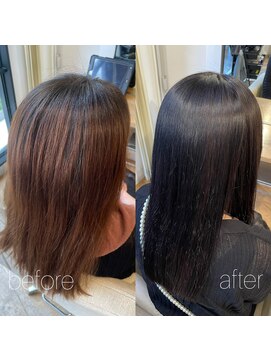 ベロ(BELO) 酸性縮毛矯正×透明感カラー