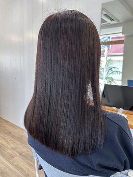 シーン(scene) 潤艶縮毛矯正×カシスブラウン