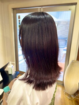 オーガニックマインド 坂戸 鶴ヶ島(organic+mind) 30代40代大人可愛い髪質改善カラーピンクラベンダー透明感