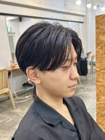 ファルベ(Farbe) ニュアンスパーマ/センターパート/ベリーショート/アッシュ