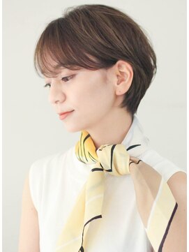 ルアン 大分駅店(ruen) ショートヘア耳かけショート前髪長め小顔ショートカット30代40代