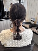 透明感アッシュ ヘアセット