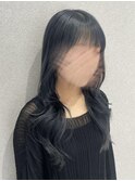 【ブルーブラック×レイヤーカット】