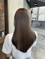 ラソ バルコ(LAZO barco)&nbsp;ワンブリーチでできるグレージュカラー！ロングレイヤースタイル