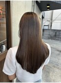ワンブリーチでできるグレージュカラー!ロングレイヤースタイル