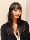 ロングレイヤーワイドバング