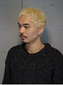 10代20代カットブリーチバズカットメンズショートパーマ
