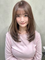 ナナローネス(nana loness)&nbsp;レイヤーカット　ミディアムレイヤー　顔まわりカット　韓国ヘア