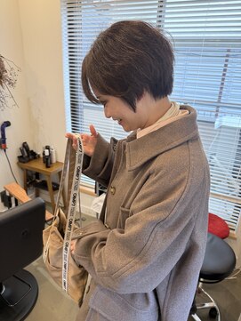 エヌヨンブンノイチ 茅ヶ崎(n1/4) 20代30代前髪ありショートマッシュショート丸みショートレイヤー