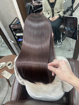 シアー 銀座店(SHEER.) 髪質改善カラー×チョコレートブラウン【銀座一丁目美容室】