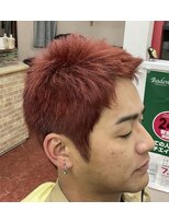 カットプラザ ホソミ レッドカラーボウズスタイル