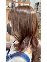 ビケット (Biquette)&nbsp;ゆるふわミディ―/コテ巻/ピンクサーモン