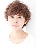 30代からの真木よう子風トップふんわりボリュームパーマショート