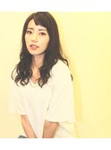 ざっくり前髪が新鮮なエアリー無造作ヘア☆