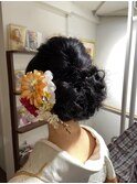 【矢島美容室】ヘアセット、袴着付け