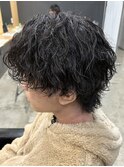 メンズマッシュパーマツイストスパイラルパーマ波巻きパーマ