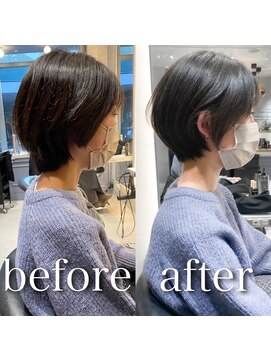 ロンドジェネルーズ 柏(Lond generous) 【斉藤】黒髪でも可愛いショートボブ【白髪染め可】【柏】