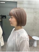 ミニボブ ピンクベージュ