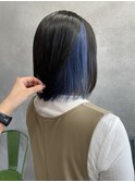 10代20代 ブルー/インナーカラー/インナーブルー