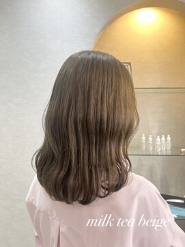 カラークチュール(Color Couture) ミルクティーベージュ/ミディアム/透明感カラー/髪質改善