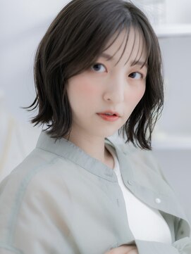 モッズヘア 越谷(mod's hair) 外ハネアッシュグレージュ小顔クセ毛風ボブa越谷20代30代40代