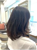 秋の鎖骨ボブ