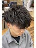カット＋ハードパーマ(シャンプー、シェービング込み)