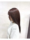 ワンカラーピンク系カラー/髪質改善トリートメント(零秒女神)