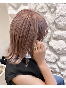 ヘアサロン エフ 渋谷(F) #ミルクティーボブ＃ピンクベージュ