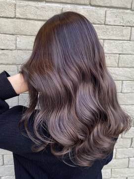 ラックスビー エメ 豊橋店(LUXBE aimer) ブリーチなしダブルカラー 艶髪ピンクベージュニュアンスカラー