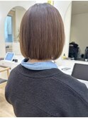 say.イメチェン外ハネ美髪ワイドバングミニボブマロンブラウン