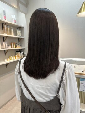 ポジ(poji) 艶髪 ロング 髪質改善カラー 縮毛矯正 質感ストレート