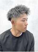 ツイストパーマ/ホワイトメッシュ/ジェットモヒカン