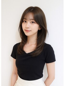 ゲイン(Gain) 大人上品ロングレイヤー×透け感シースルーバング