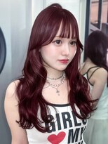 アルバム 銀座(ALBUM GINZA)&nbsp;ロング前髪カット韓国ヘア顔周りレイヤー_F21151