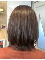 カットハウス はさみの部屋&nbsp;顎下ボブ/レイヤー/縮毛矯正/ピンクグレージュ/巻きアレンジ