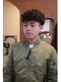 マッシュ刈り上げ波巻きスパイラルパーマ波巻きパーマ眉毛カット