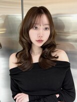 ルームバイシー 新宿(Loom. by Sea)&nbsp;イメチェン×ピンクベージュ/前髪/顔周りカット/ダークブラウン