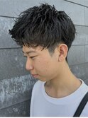 MEN’S HAIRセンターパートスパイラルパーマニュアンスパーマ