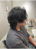 ナチュラルウルフ×シャドウパーマ