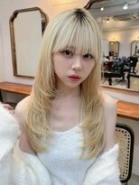 アプリ 大宮西口(appri) ブロンドベージュ×韓国レイヤーロング/大宮