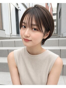 エミュー 上大岡店(emue)の写真/《トレンドデザイン》顔周りレイヤーカットで抜け感あるオシャレヘアに*[上大岡/ボブ/ブラウンカラー]